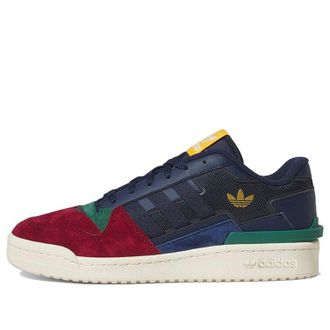 adidas Forum Exhibit Low 2.0 Collegiate Navy Burgundy Green HQ7116