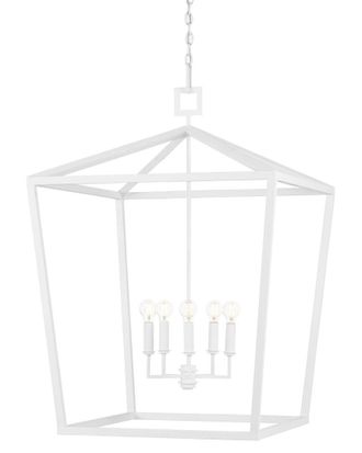 Currey & Company Denison 41In White 4-Light Lantern