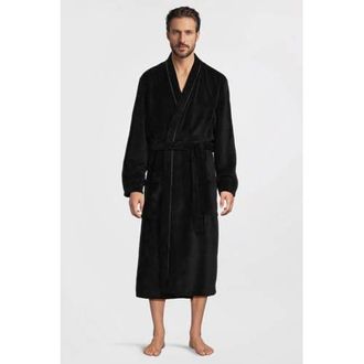 Ten Cate fleece badjas zwart