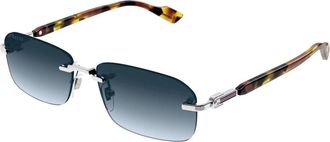 Gucci Zonnebril - Heren - Accessoires - Grijs - Maat: 56 MM