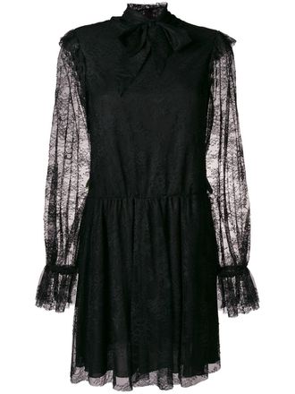 Philosophy di Lorenzo Serafini long sleeve lace dress - Zwart