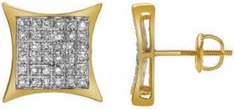 LuvMyJewelry Arrebatador 10K Yellow Gold Diamond Unisex Earrings - 0.33 Cts at Nordstrom