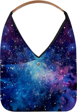 Generic Mystery Mesmerizing Star Starry Sky Reusable Lightweight Grocery Bags - Foldable Into Compact Pouch, Washable & Sturdy, Multipurpose for Shopping and 