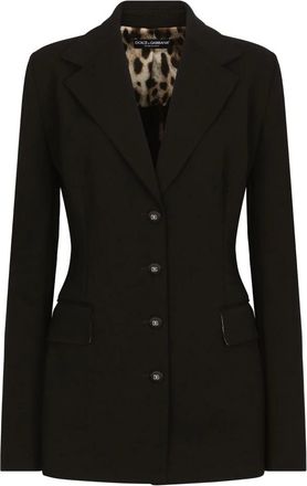 Dolce & Gabbana Jassen, Dames, Zwart, S, Zwarte Jas