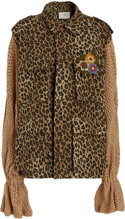 Tu Lizé Giacca con stampa - Marrone