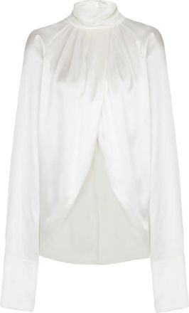 Balmain Gedrapeerde blouse - Wit