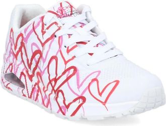 Skechers Sneakers met hartprint - Wit