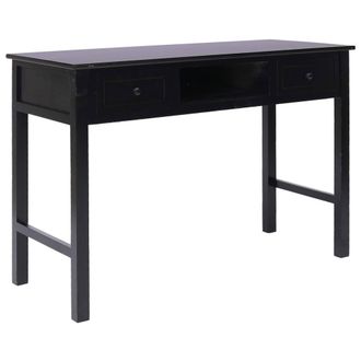 Berkfield Home Writing Desk Black 110x45x76 cm Wood | Size: 110 x 45 x 76 cm