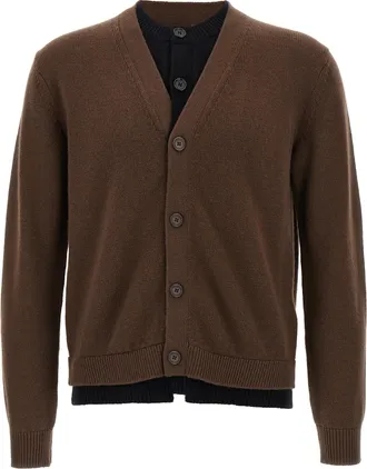 J.W.Anderson Brown Wool Mens Cardigan