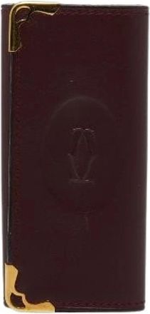 Cartier Pre-owned Accessories, female, Red, Size: ONE SIZE Pre-owned Must Line Leather Key Case