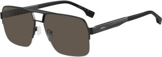 HUGO BOSS Authentieke Boss Zonnebril - Premium Kwaliteit - Heren - Zonnebrillen - Zwart - 60 MM - Accessoires
