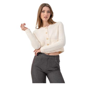 Kocca Cardigans, female, White, Size: XL Maglia con bottoni gioiello
