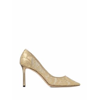 Jimmy Choo London Golden Floral Romy Pumps