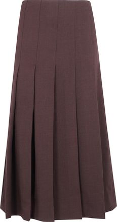 DRHOPE Skirt Pleated Asymmetrical Midi