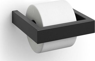 Zack LINEA Toiletrolhouder - 15cm - zwart RVS