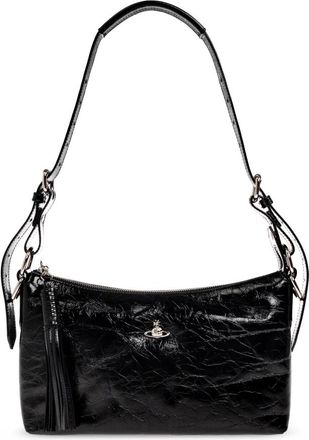 Vivienne Westwood Tassen, Dames, Zwart, ONE Size, Leer, Emma Schoudertas