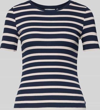 Tom Tailor Denim Slim Fit T-Shirt aus Baumwoll-Mix in Dunkelblau Melange, Gr&ouml;&szlig;e XL