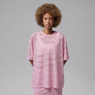 Nike Jordan Womens Jordan Flight Open Knit Top in Pink | IF1145-676