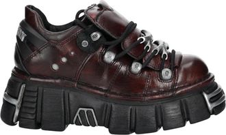 New Rock M-120N-C67 - Dames - Veterlaarzen - Rood - 36 EU - Leer - Schoenen