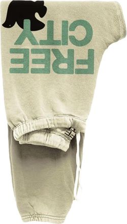 Freecity large graphic track pants - Beige