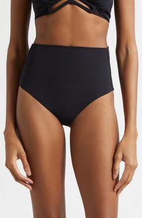 Rick Owens High Waist Bikini Bottoms in Black at Nordstrom, Size 4 Us