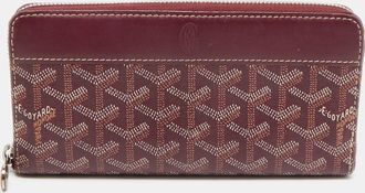 Goyard Matignon Gm Burgundy Goyardine Coated Canvas Wallet
