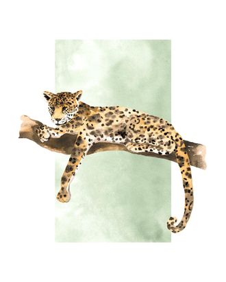 Komar Bild »Lazy Leopard« Natur 1 Stk. tlg. Wandbild zur Dekoration - ohne Rahmen