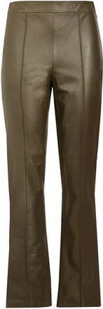 8 by YOOX LEATHER STRAIGHT-LEG FIT PANT