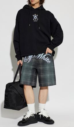 Off-white Sweatshirt With Colorful Print And Shimmering Sequins, Mens, Black