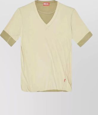 Diesel layered v neck short sleeve top