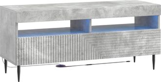 vidaXL Mueble De Tv Led Gris Hormig&oacute;n Madera De Ingenier&iacute;a Vidaxl