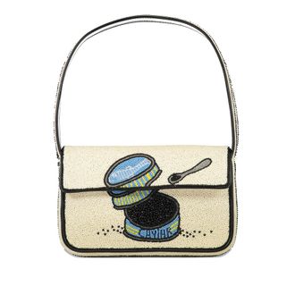 Staud Tommy Beaded Graphic Shoulder Bag