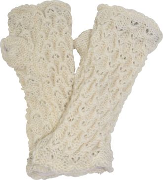 Gheri Womens Warm Woolen Fleece Lined Hand Knitted Mittens Gloves Handwarmers CR