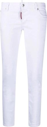 Dsquared2 Jennifer Cropped Jeans - Dames - Slim Fit Broeken - Wit - XS - Katoen - Broeken