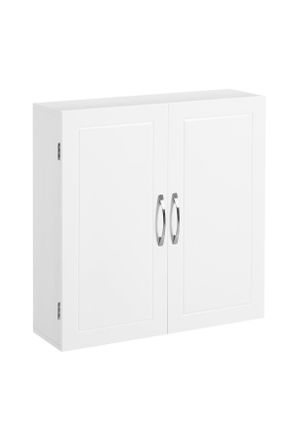 MID.YOU Mid.you H&auml;ngeschrank, Wei&szlig;, Metall, 60x60x18 cm, h&auml;ngend, Badezimmer, Badm&ouml;bel, H&auml;ngeschr&auml;nke