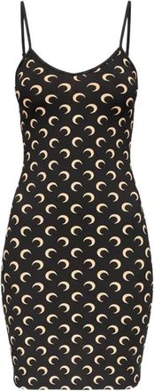 Marine Serre Moon bedrukte jersey mini jurk met bandjes - Dames - Korte kleedjes - Veelkleurig - S - Kleedjes