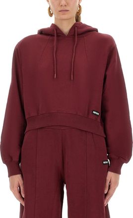 Rotate Brown Solid Hood Sweatshirt