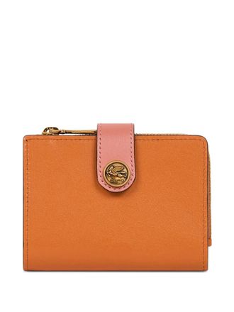 Etro small leather wallet - Orange