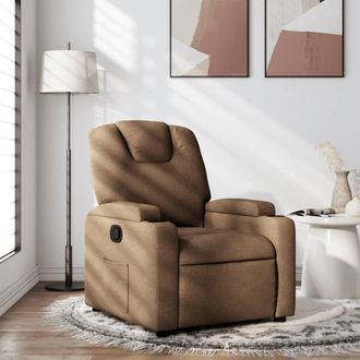 vidaXL Sill&oacute;n Reclinable De Tela Marr&oacute;n Vidaxl