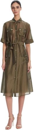 Fracomina Abito chemisier - - Dresses - Donna - Verde - S