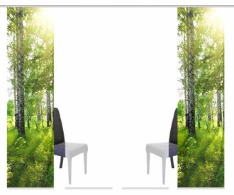 Home Wohnideen Schiebegardine »GALWAY« Klettband 4 Stk. tlg. HxB: 245x60, inkl. Befestigungszubehör