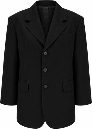 Dunst Verfijnd Mannelijk Wol Blazer - Dames - Blazers - Zwart - M - Wol - Jassen