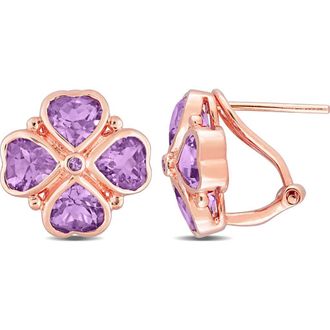 Delmar Rose de France Amethyst Clover Stud Earrings in Purple at Nordstrom Rack