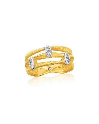 Suzy Levian Suzy Levian Golden Helix Silver CZ Ring