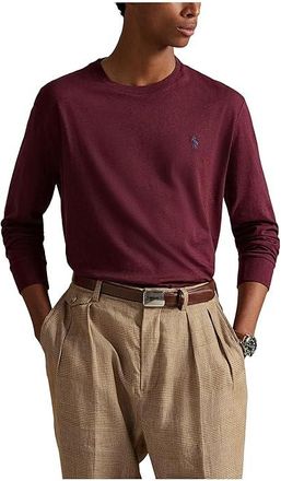 Polo Ralph Lauren Classic Fit Cotton Jersey T-Shirts Mens Clothing Spring Wine Heather : 2XL