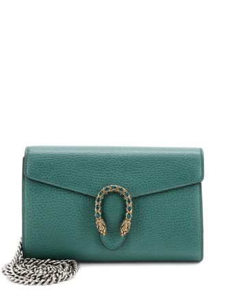 Gucci Dionysus Chain Wallet Leather with Embellished Detail Small crossbody bag - Groen