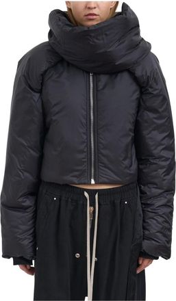 Rick Owens Convertible Puffer Jacket - Dames - Winterjassen - Zwart - M - Leer - Jassen