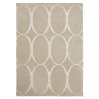 Un amour de tapis Alfombra de sal&oacute;n 250x350 cm copetudo a mano de lana beige