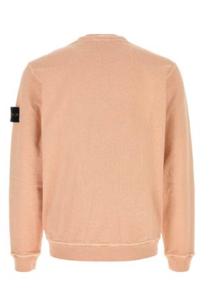 Stone Island Plasterpink Exterior: Cotton Felpe Sweater