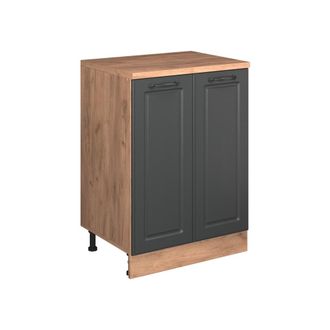 Vicco Armario De Cocina Para Techo Inclinado R-line, Antracita Casa De Campo, 60 Cm Sin Inclinaci&oacute;n Con 2 Puertas, Vicco